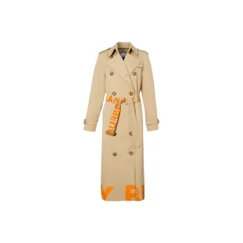 Burberry Trench Coats Women's Bright Orange