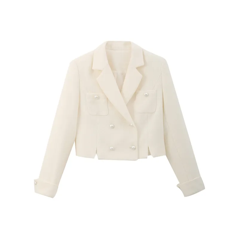 VIMLY Business Suit Women's Cream Apricot-0