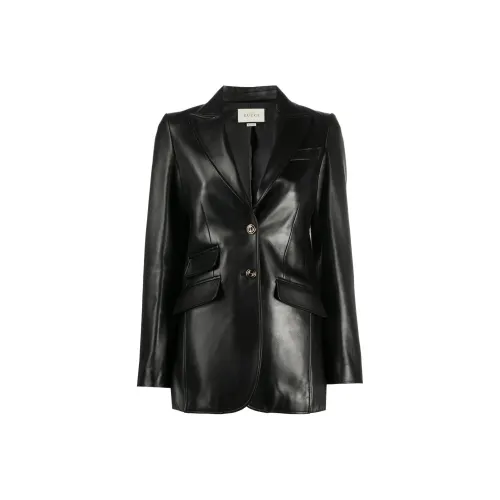 GUCCI Leather Jackets Women's Black