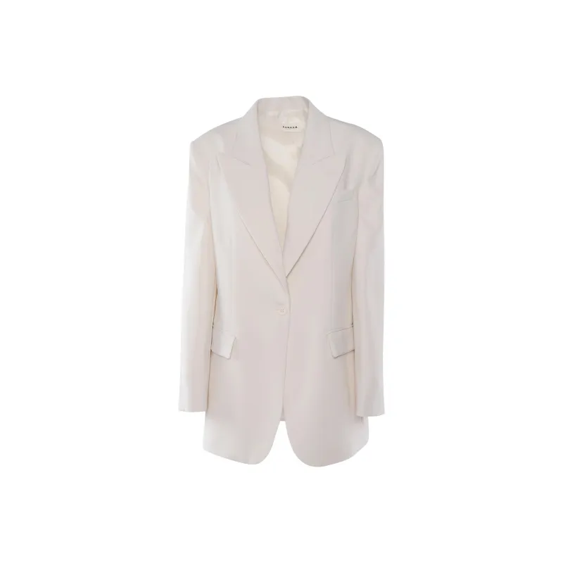 PAROSH Business Suit Coat Women's Cream-0