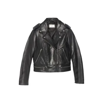 Sandro Cropped Biker Jacket