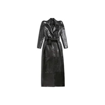 Balenciaga Leather Jackets Women's Black