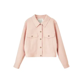 SENTUBILA Cropped Coats Women's Cinnamon Powders