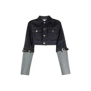 COPERNI Cropped Hybrid Denim Jacket 'Blue'