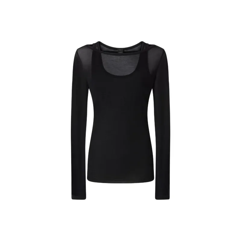 PINKO Long sleeve Gauze T shirt-0