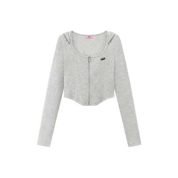 CHUU Cropped Coat Women's Light Heather Gray-0