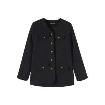 EIDOLON GRAIN Velvet feel Coat Women's Black