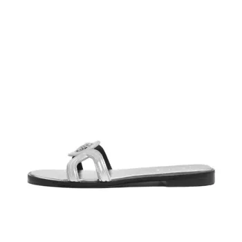 VERSACE Medusa '95 Quick Dry Slide Slippers Women's Silver
