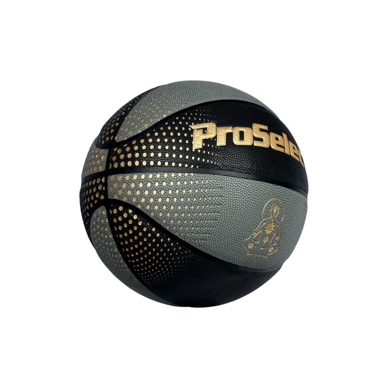 ProSelect PU Basketball Black Gray Size 7 Ball Street Training Competition Unisex-2
