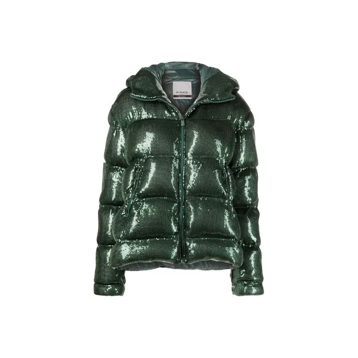 PINKO Puffer Jacket Women's Green-0