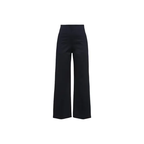 SCANLAN THEODORE Sateen Cropped Wide Leg Trouser Casual Pants Women's NAVY/Marine Blue