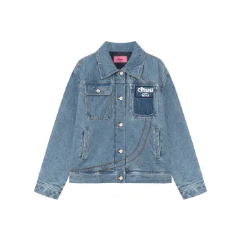 CHUU Puffer Jackets Women's Denim Blue