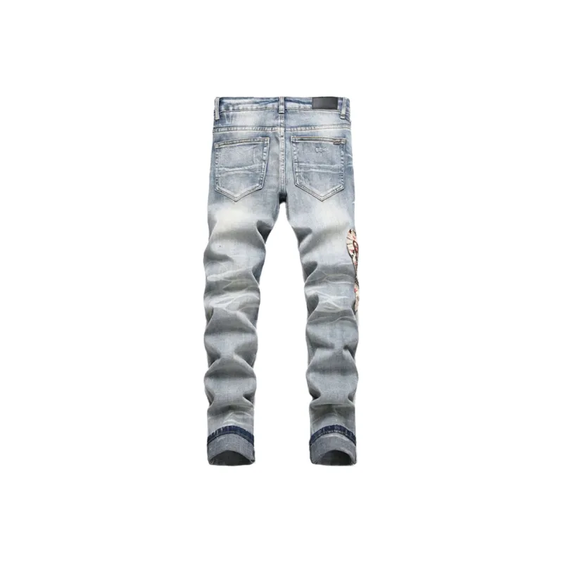 PAINT STAIN Jeans Unisex Blue-1