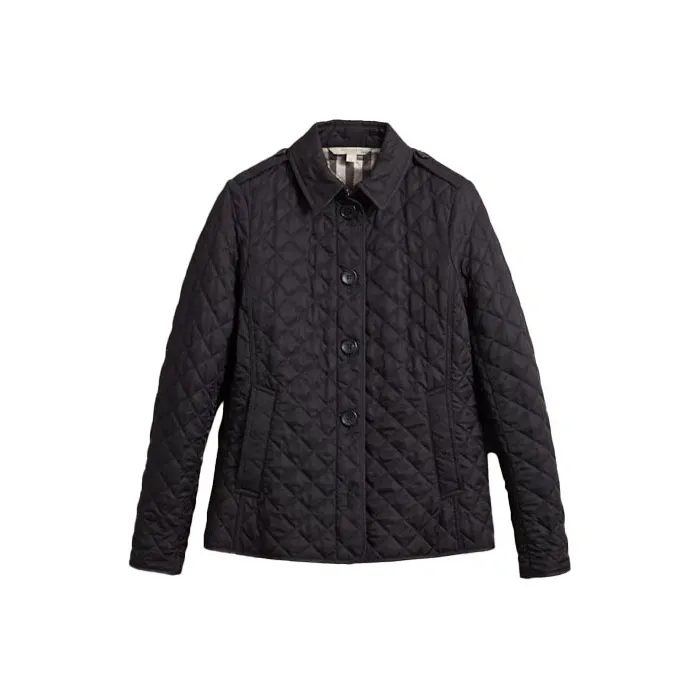 Burberry Cropped Coats Women's Black-0