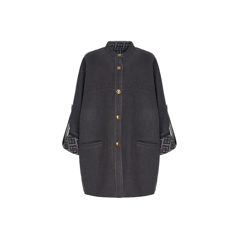 BESIONIA Coats Women's Dark Gray-0