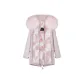 Pink+Pink Marble Pattern Fox Fur