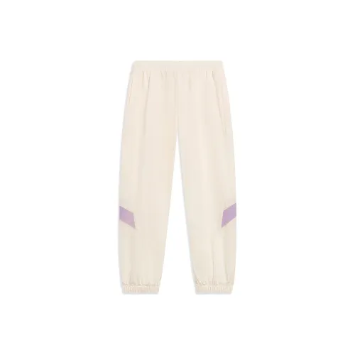 LiNing Sports Trend Series Knitted Sweatpants Women's Ecru