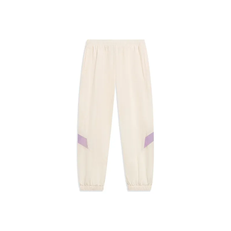 LiNing Sports Trend Series Knitted Sweatpants Women's Ecru-0