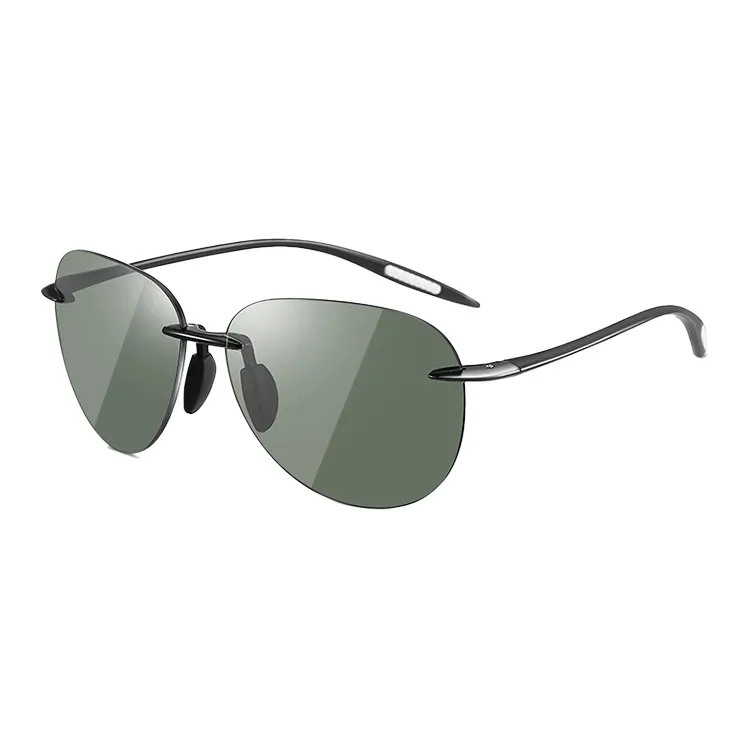 BERTHA TR/Memory Plastic Irregular Shape Sunglasses Men's Gunmetal, Black-3