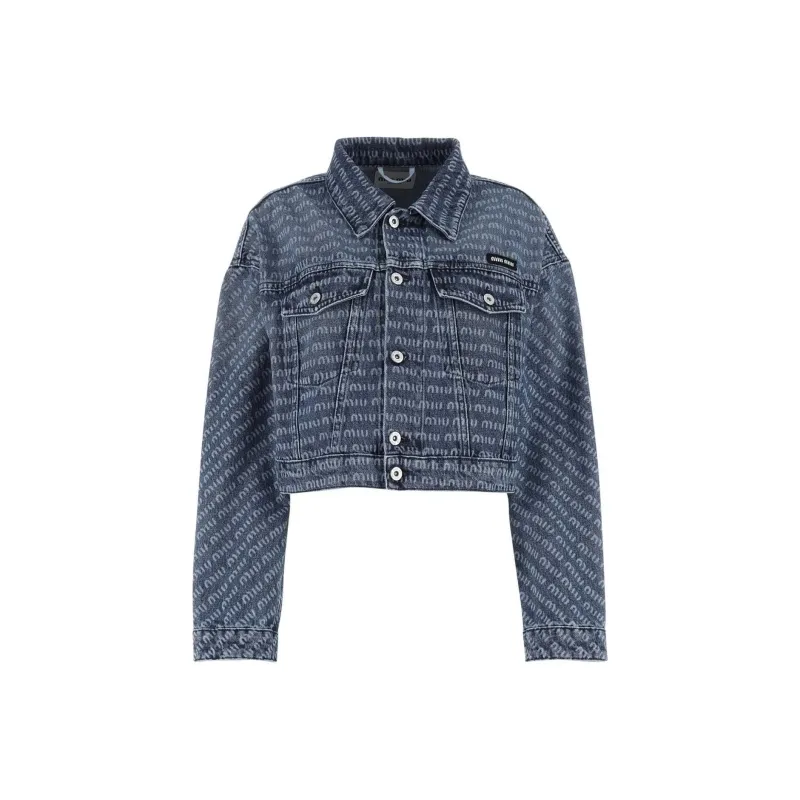 MIU MIU SS23 Denim Jacket Women's Blue-0