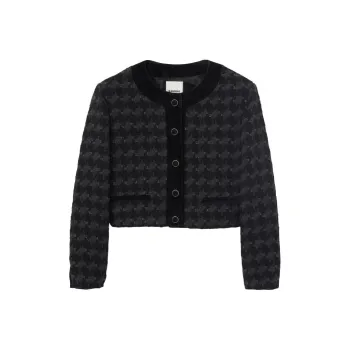 Sandro Cropped Tweed Jacket