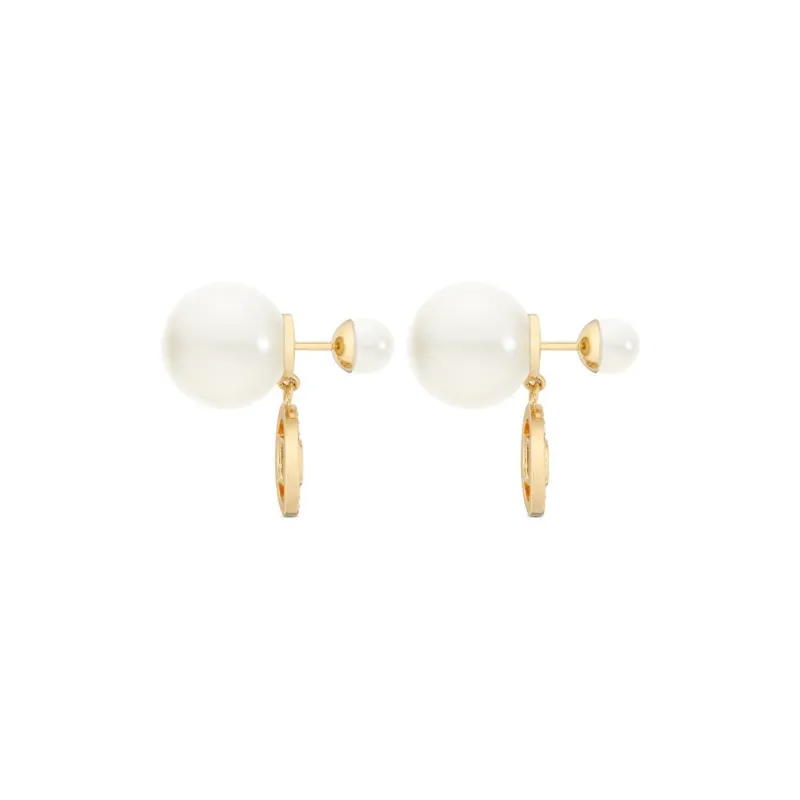 DIOR Resin Earrings Unisex Gold-0