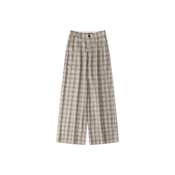 CYCLE DOCUMENT Casual Pants Women's Scottish Khaki Plaid