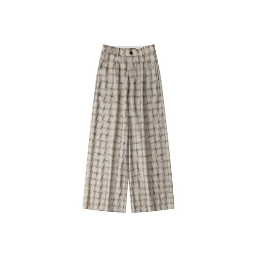 CYCLE DOCUMENT Casual Pants Women's Scottish Khaki Plaid
