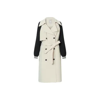 DIALOGUE Trench Coats Women's Light Beige Apricot