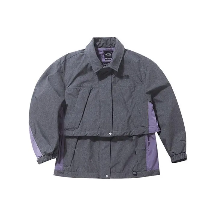 THE NORTH FACE City Outdoor Collection Water Resistant Windproof And Water Repellent Windbreaker Jacket Women's Gray-0