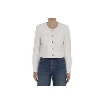 CELINE SS24 Leather Jacket Women's White