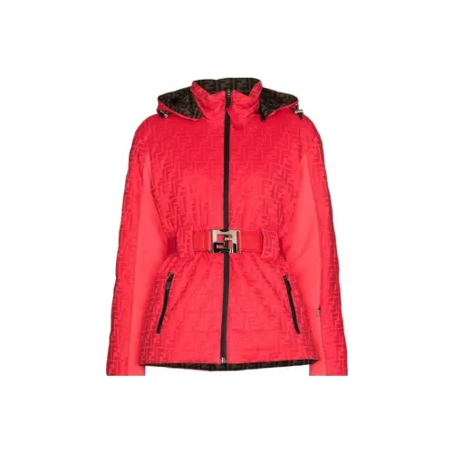 FENDI Braun Jackets Women's Red