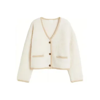 H&M Velvet feel Coat Women's Cream