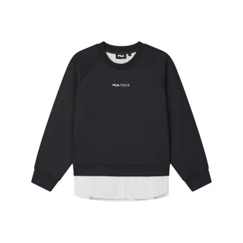 FILA Knitted Fabric Hoodies Women's Jet Black