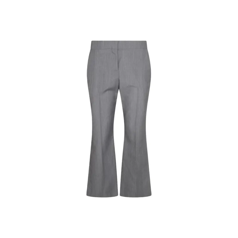 Alexander McQueen Pleat Detailed Flared Trousers-0