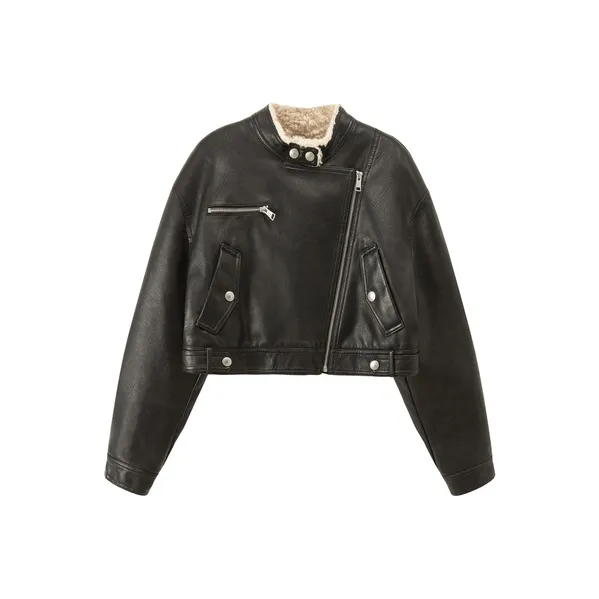 CHUU Cropped Coat Women's Black-0