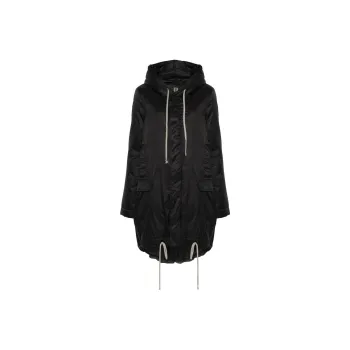 RICK OWENS Drkshdw Recycled Nylon Fishtail Parka Black