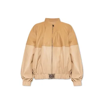 LOEWE Nappa Bomber Jacket Beige/Sand