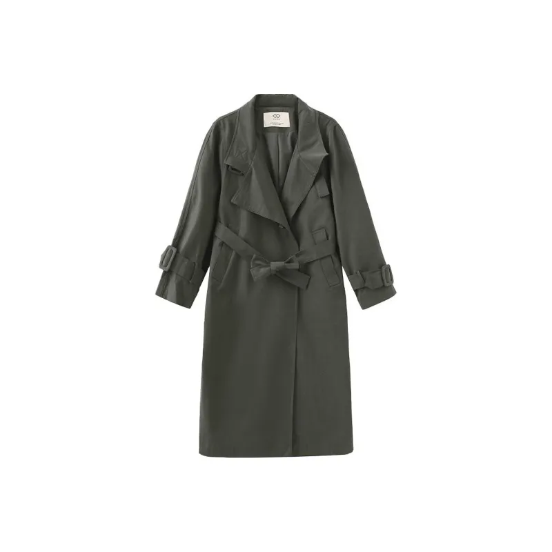 Cubic Trench Coats Women's-1