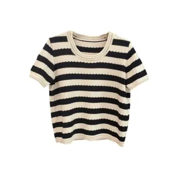 NEMOWU Knitwear Women's Apricot Stripes