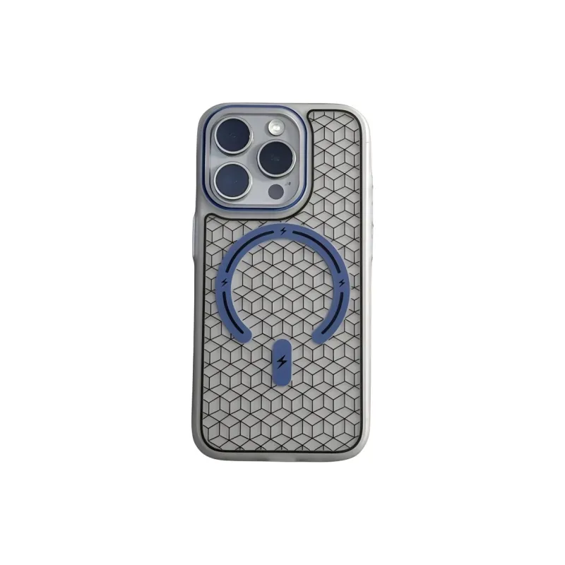 Wei Xin Acrylic Material Maze Plaid Magnetic Phone Cases Compatible With IPhone 16/15 Pro Max/Apple 13/14 Pro/Max-8