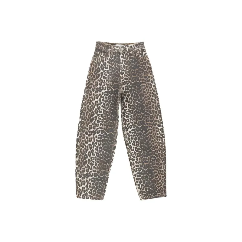 GANNI Animal Print Trousers-0