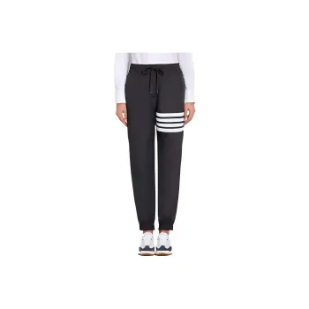 THOM BROWNE· Knitted Sweatpants Women's Charcoal Gray
