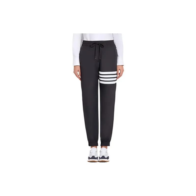 THOM BROWNE· Knitted Sweatpants Women's Charcoal Gray-0