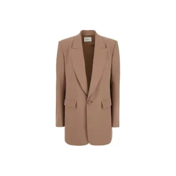 SAINT LAURENT Single Breasted Blazer 'Cappuccino'