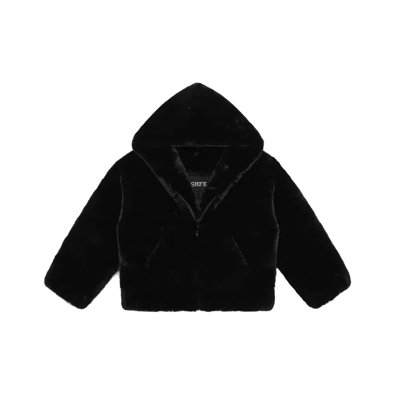 SMFK SMFK X Wonderland Cropped Coats Women's Midnight Black-0