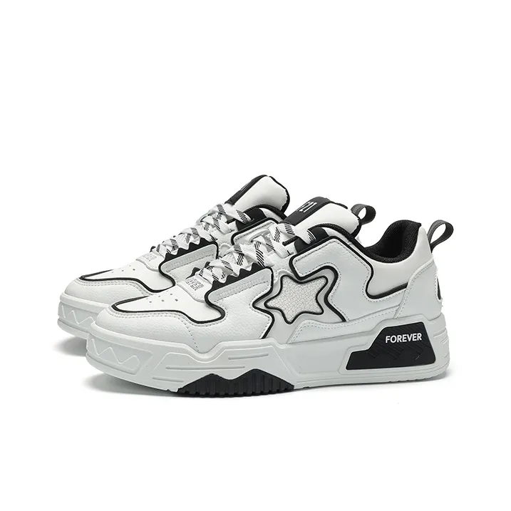 FOREVER 21 Slip Resistant, Abrasion Resistant, Lightweight, Height Increasing Low Top Skateboard Shoes Unisex-1