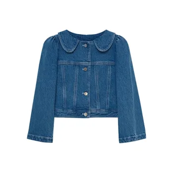 SHUSHUTONG Denim Jacket Women's Blue