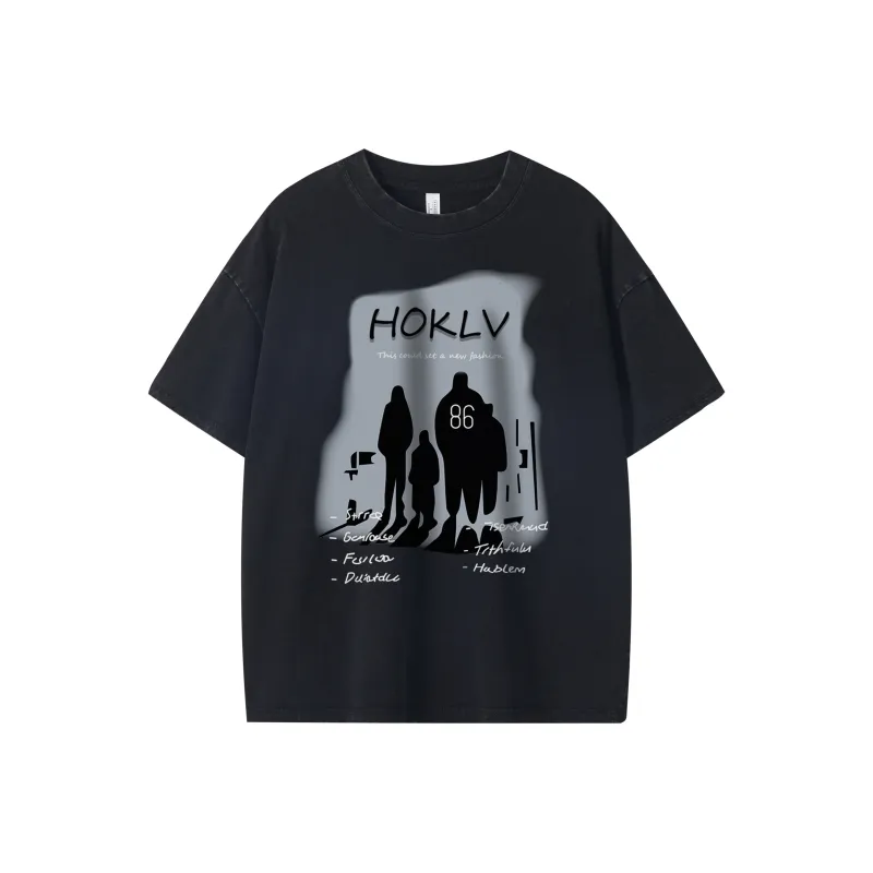 HOKLV T Shirts Unisex-5