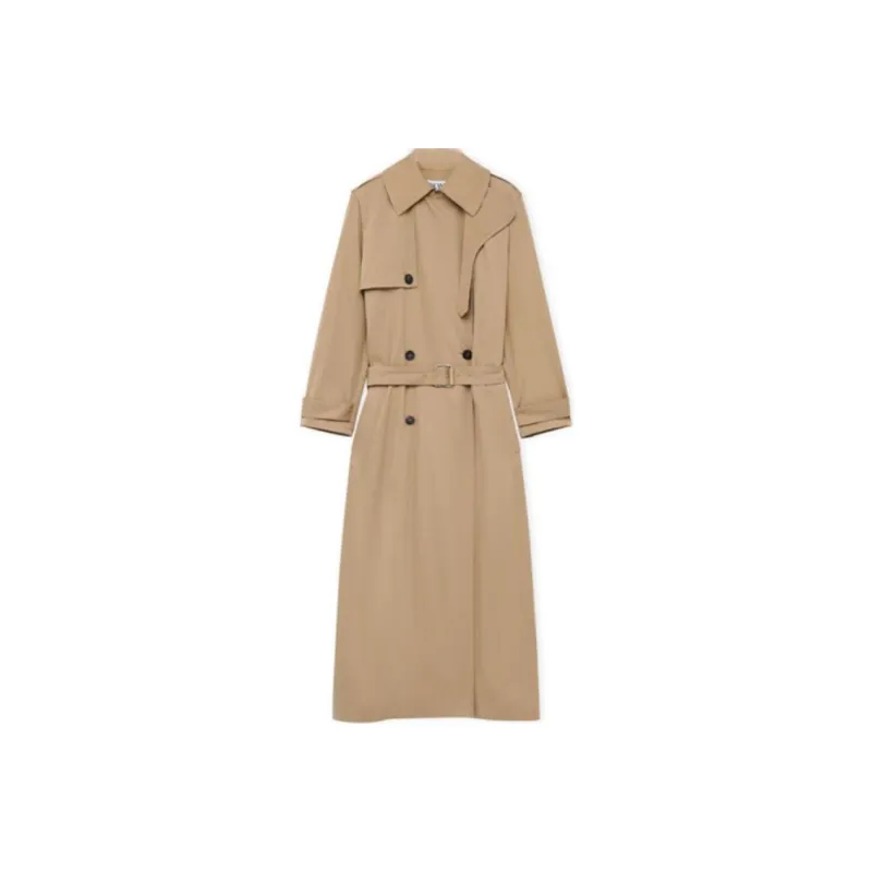 LOEWE FW23 Trench Coat Women's Beige Yellow-0
